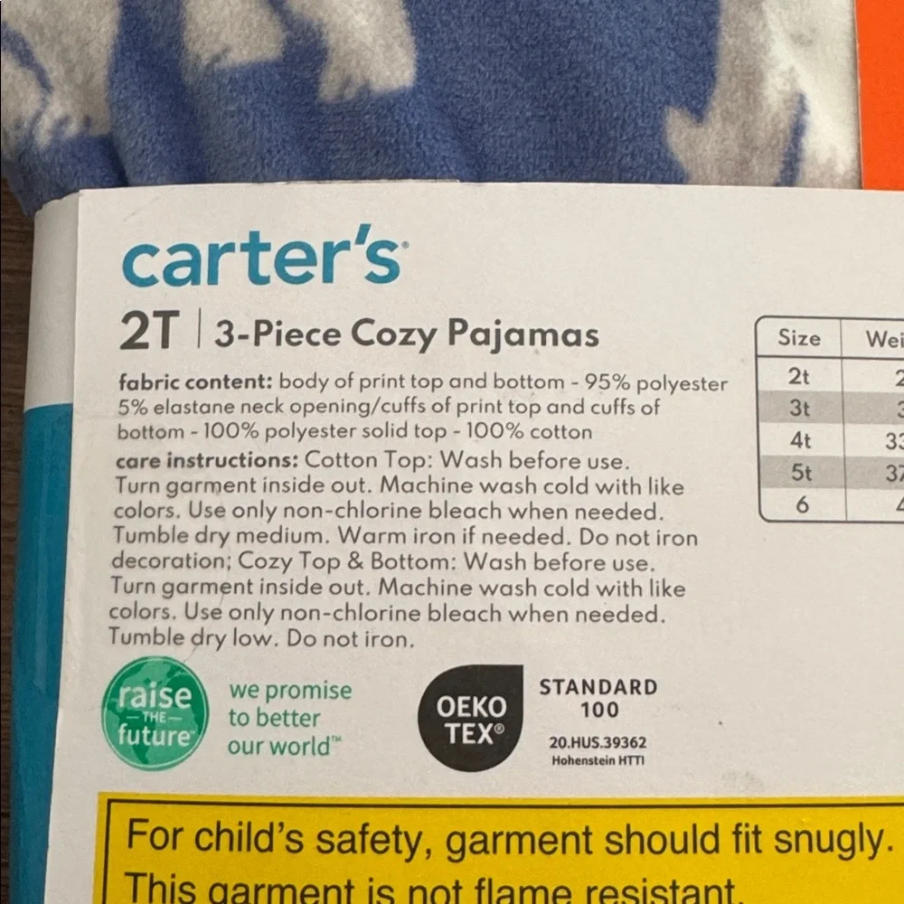 Carter’s 3-Piece Cozy Pajamas 2T